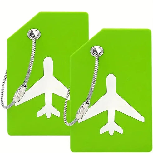 2pcs Name ID Card Silicone Travel Luggage Tag Suitcase Travel Accessories Quickly Discover Luggage Tag Name Baggage Information